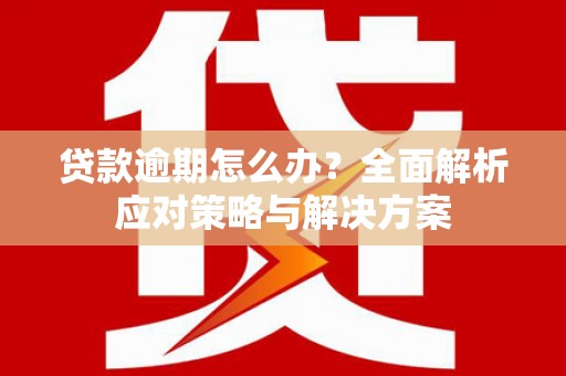 永修贷款逾期怎么办？全面解析应对策略与解决方案