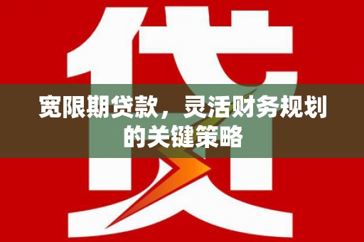永修宽限期贷款，灵活财务规划的关键策略