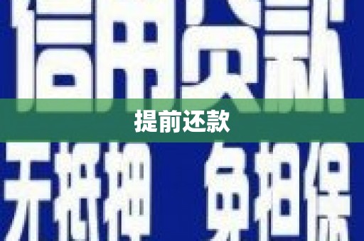 永修提前还款