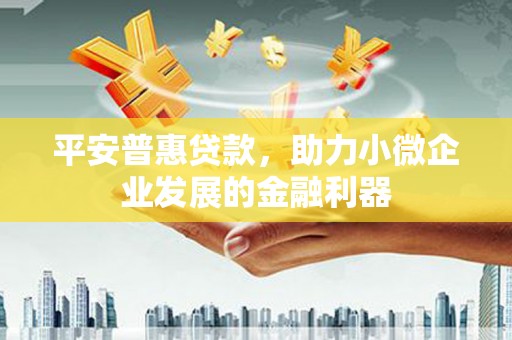 永修平安普惠贷款，助力小微企业发展的金融利器