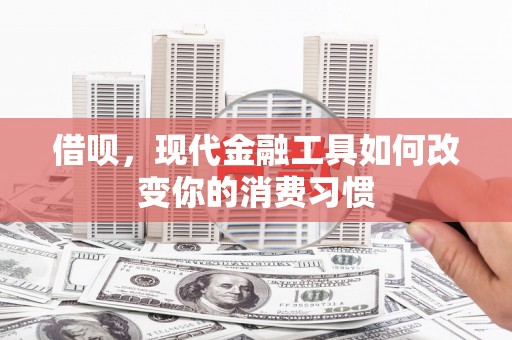 永修借呗，现代金融工具如何改变你的消费习惯