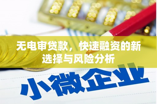 永修无电审贷款，快速融资的新选择与风险分析
