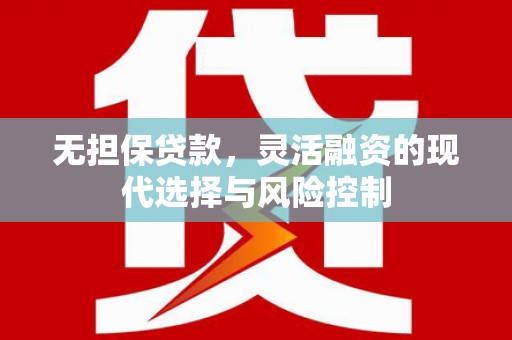 永修无担保贷款，灵活融资的现代选择与风险控制