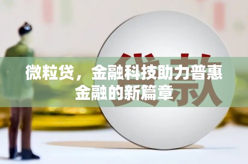 永修微粒贷，金融科技助力普惠金融的新篇章