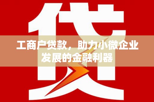 永修工商户贷款，助力小微企业发展的金融利器