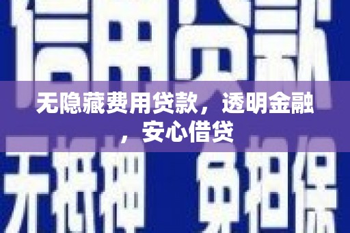 永修无隐藏费用贷款，透明金融，安心借贷