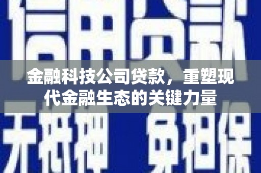 永修金融科技公司贷款，重塑现代金融生态的关键力量