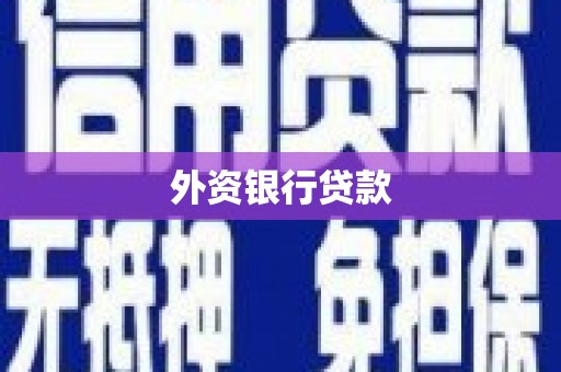 永修外资银行贷款