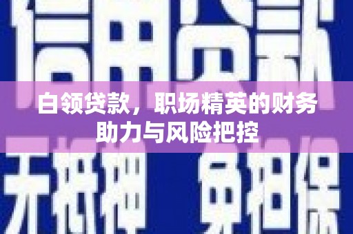 永修白领贷款，职场精英的财务助力与风险把控